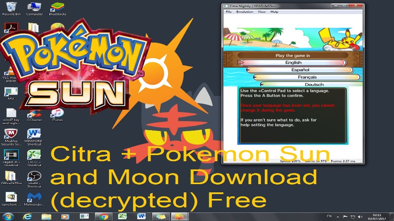 pokemon sun rom decrypted